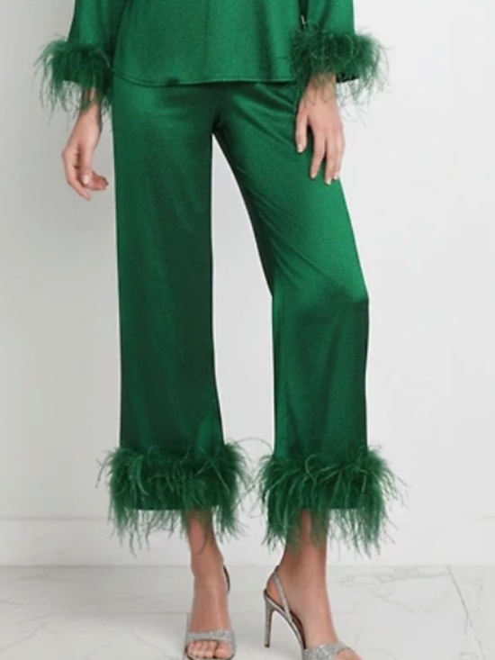 Preston & York Pants - Preston & York sz 10 green Trudie feather stretch taffeta pants